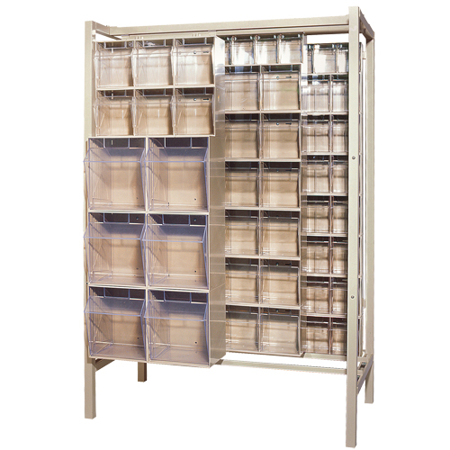 Free-Standing Tip-Out Bins Slider System, 51-1/4" W x 26" D x 77" H, 101 Drawers CSL Industriel Inc.