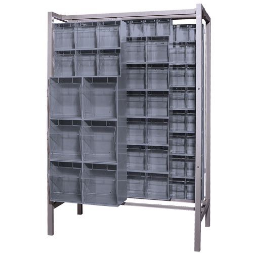 Free-Standing Tip-Out Bins Slider System, 51-1/4" W x 26" D x 77" H, 101 Drawers CSL Industriel Inc.