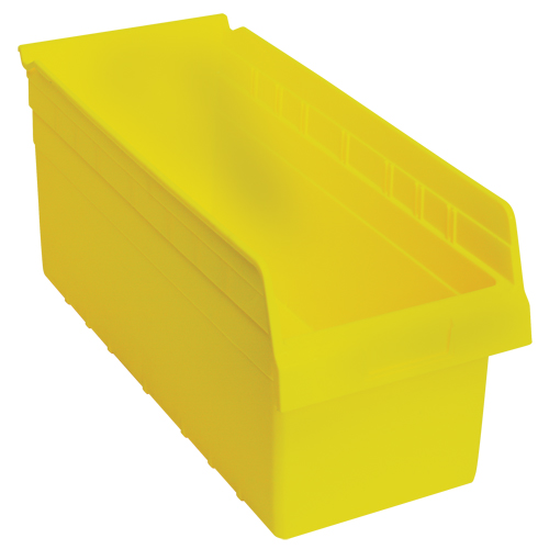 Store-Max Shelf Bins, 8-3/8" W x 8" H x 17-7/8" D, Yellow, 56 lbs. Capacity CSL Industriel Inc.