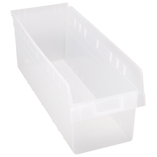 Store-Max Shelf Bins, 8-3/8" W x 8" H x 23-5/8" D, Clear, 68 lbs. Capacity CSL Industriel Inc.