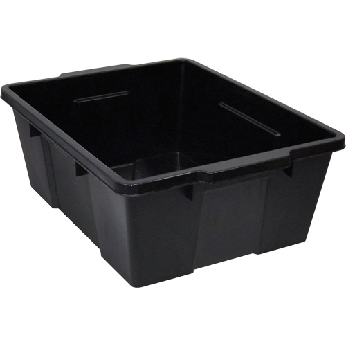 Contenant avec loquets en plastique,  la x 21" p x 7,75" h, Noir CSL Industriel Inc.