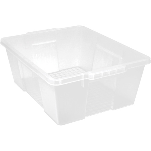 Contenant avec loquets en plastique,  la x 21" p x 7,75" h, Transparent CSL Industriel Inc.