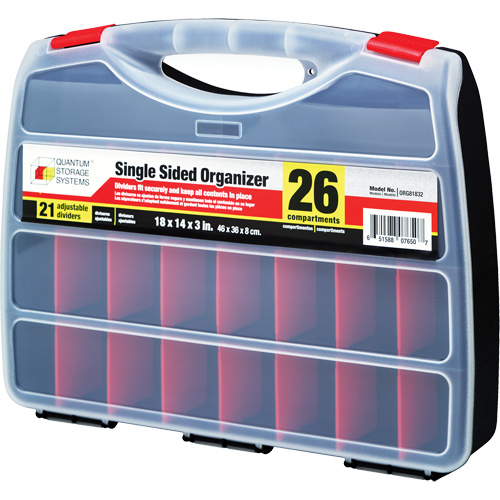 Boîte &agrave; compartiments en plastique, 14" la x 18" p x 3" h, 26 compartiments CSL Industriel Inc.