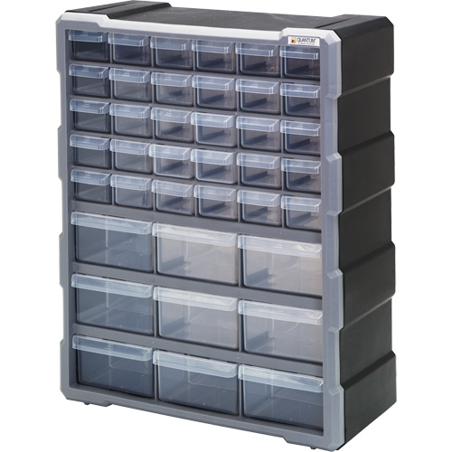 Drawer Cabinet, Plastic, 39 Drawers, 15" x 6-1/4" x 18-3/4", Black CSL Industriel Inc.