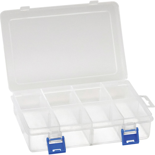 Plastic Compartment Box, 5.5" W x 7.75" D x 1.75" H, 8 Compartments CSL Industriel Inc.