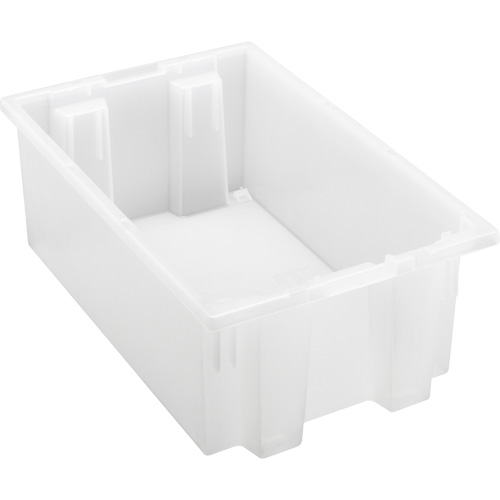Heavy-Duty Stack & Nest Tote, 6" x 11" x 18", Clear CSL Industriel Inc.