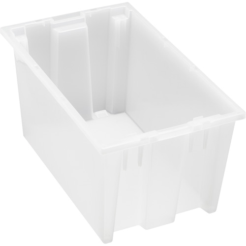 Heavy-Duty Stack & Nest Tote, 9" x 11" x 18", Clear CSL Industriel Inc.
