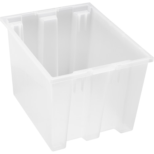 Heavy-Duty Stack & Nest Tote, 13" x 15.5" x 19.5", Clear CSL Industriel Inc.
