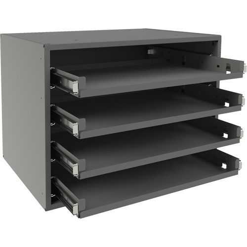 Small Bearing Rack, Steel, 4 Slots, 15-9/16" W x 11-7/8" D x 11-5/16" H, Grey CSL Industriel Inc.