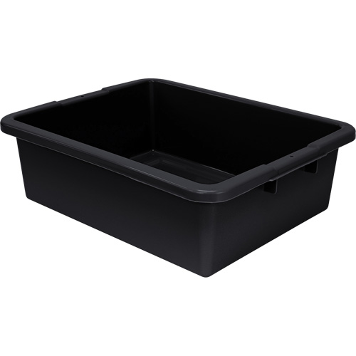 Bac d'entreposage tout usage &agrave; fond rainur&eacute;, 7" ha x 17" p x 22" lo, Plastique, Noir CSL Industriel Inc.