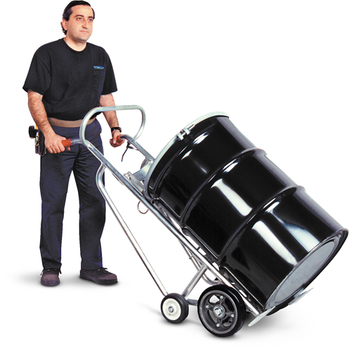 Drum Truck with Hand Brake, Aluminum Construction, 25 - 55 US Gal. (20 - 45 Imperial Gal.) CSL Industriel Inc.