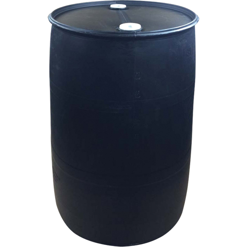 Barils en poly&eacute;thyl&egrave;ne, 55 gal. US (45 gal. imp.), Dessus ferm&eacute;, Noir CSL Industriel Inc.