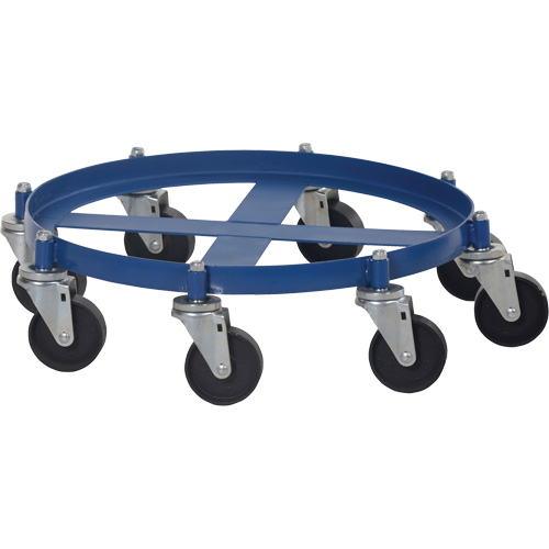 Octagon Drum Dolly, Steel, 2000 lbs. Capacity, 27-1/16" Diameter, Cast Iron Casters CSL Industriel Inc.