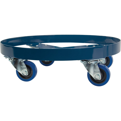 Drum Dolly, Steel, 1400 lbs. Capacity, 24" Diameter, Blue Elastic Casters CSL Industriel Inc.