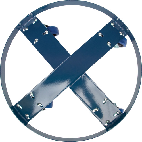 Drum Dolly, Steel, 1400 lbs. Capacity, 24" Diameter, Blue Elastic Casters CSL Industriel Inc.