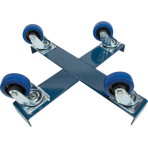 Drum Dolly, Steel, 1400 lbs. Capacity, 24" Diameter, Blue Elastic Casters CSL Industriel Inc.