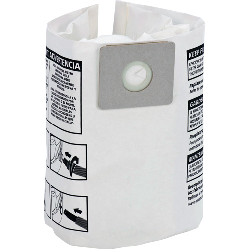Sacs filtrants pour d&eacute;bris secs jetables, 4 gal. US CSL Industriel Inc.