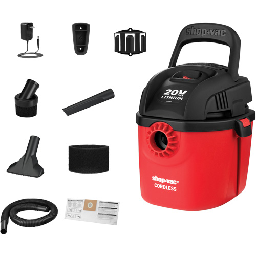 Aspirateur humide/sec sans fil, 20 V, Capacit&eacute; 1 gal. CSL Industriel Inc.