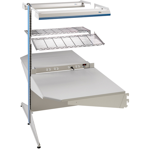 Postes de travail modulaires ergonomiques - Exemples de configurations - A-DC Ajouts de coin &agrave; deux c&ocirc;t&eacute;s, 36" la x 56" p x 84" h, Ajout de coin &agrave; deux c&ocirc;t&eacute;s CSL Industriel Inc.