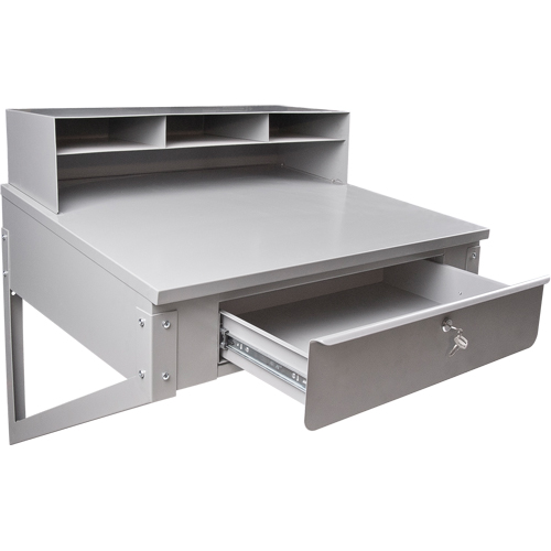 Wall-Mounted Shop Desk, 34-1/2" W x 28" D x 31" H, Grey CSL Industriel Inc.