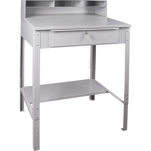 Open Floor Style Shop Desk, 34-1/2" W x 30" D x 53" H, Grey CSL Industriel Inc.