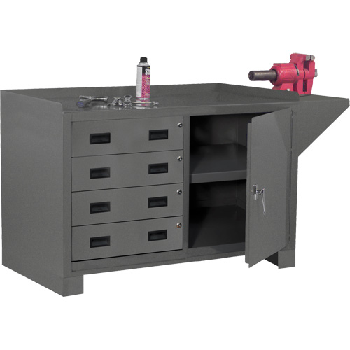 Stationary Workstation, Steel Surface, 60-1/8" W x 24-1/4" D x 36-1/4" H CSL Industriel Inc.