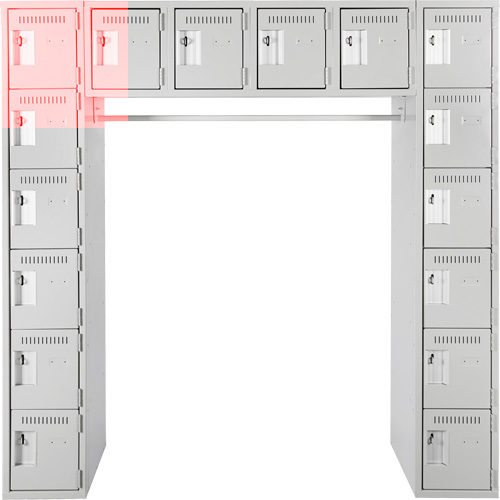 Assembled Archettes Clean Line Economy Lockers, 16 -tier, Bank of 3, 18" x 72" x 12", Steel CSL Industriel Inc.