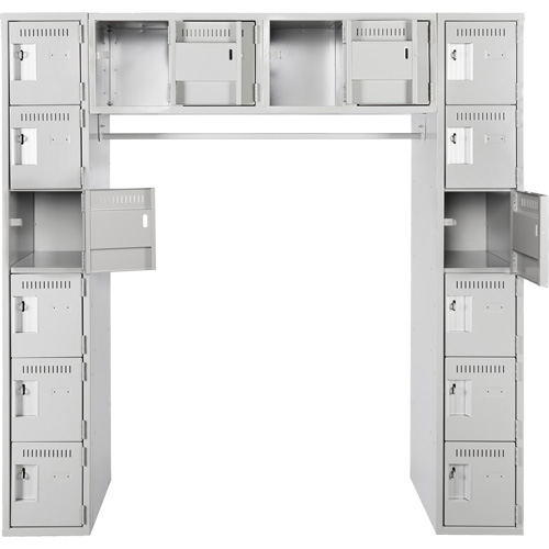 Assembled Archettes Clean Line Economy Lockers, 16 -tier, Bank of 3, 18" x 72" x 12", Steel CSL Industriel Inc.