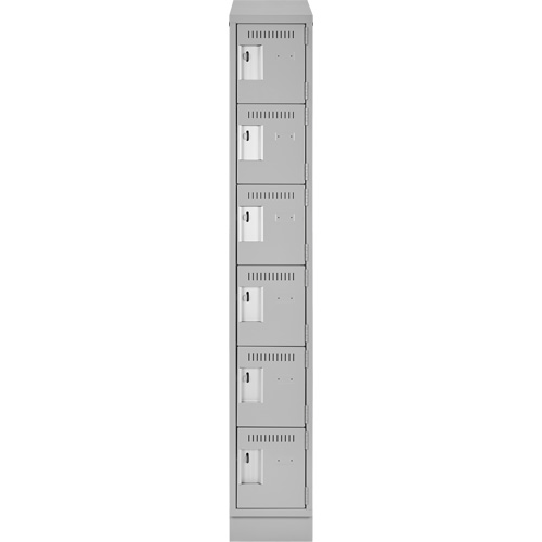 Clean Line Lockerette, 6 -tier, 12" x 18" x 82", Steel, Grey, Rivet (Assembled) CSL Industriel Inc.