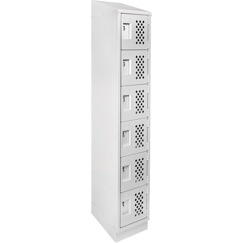 Clean-Line Perforated Lockerette, 6 -tier, 12" x 72" x 12", Steel CSL Industriel Inc.