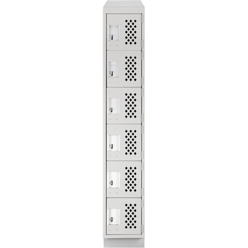 Clean-Line Perforated Lockerette, 6 -tier, 12" x 72" x 12", Steel CSL Industriel Inc.