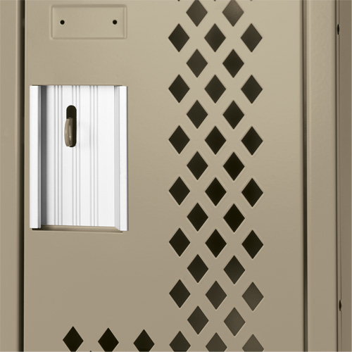 Casiers Clean Line, 2 niveaux, Bloc de 4, 48" x 12" x 82", Acier, Beige, Rivet (assembl&eacute;), Perfor&eacute; CSL Industriel Inc.