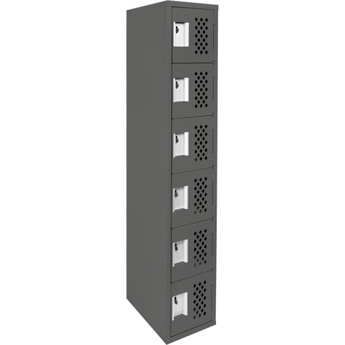 Clean-Line Perforated Lockerette, 6 -tier, 12" x 72" x 12", Steel CSL Industriel Inc.