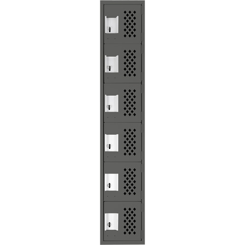 Clean-Line Perforated Lockerette, 6 -tier, 12" x 72" x 12", Steel CSL Industriel Inc.
