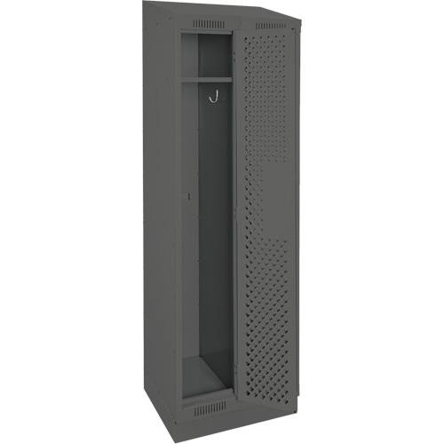 Clean Line Lockers, Bank of 2, 24" x 18" x 82", Steel, Charcoal, Rivet (Assembled), Perforated CSL Industriel Inc.