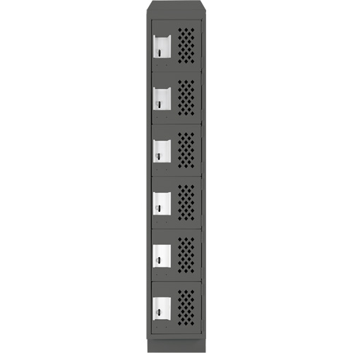 Clean-Line Perforated Lockerette, 6 -tier, 12" x 72" x 12", Steel CSL Industriel Inc.