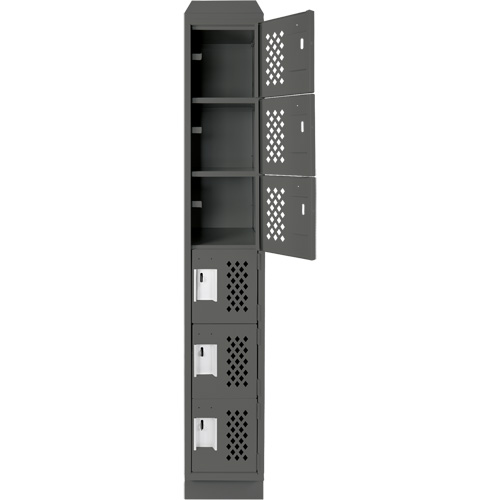 Clean-Line Perforated Lockerette, 6 -tier, 12" x 72" x 12", Steel CSL Industriel Inc.