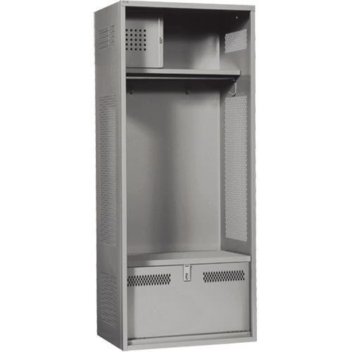 Gear Locker, Steel, 24" W x 24" D x 72" H, Grey CSL Industriel Inc.