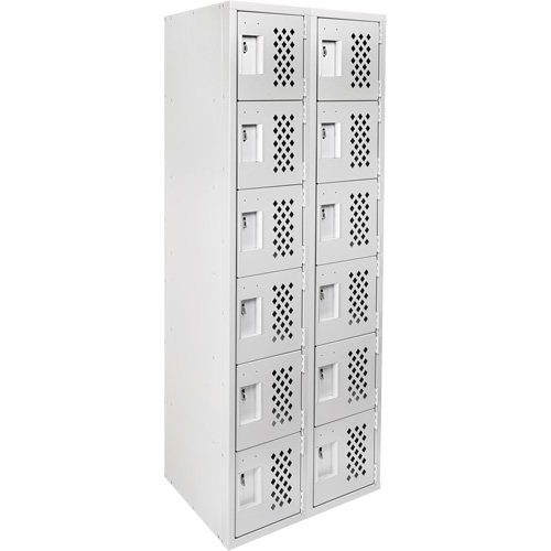 Clean Line Lockerettes, 6 -tier, Bank of 2, 18" x 72" x 12", Steel CSL Industriel Inc.