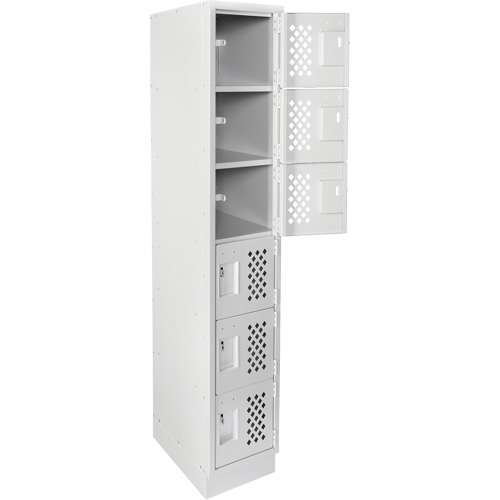 Petits casiers &eacute;conomiques assembl&eacute;s et perfor&eacute;s Clean Line, 6 niveaux, 18" x 72" x 12", Acier CSL Industriel Inc.