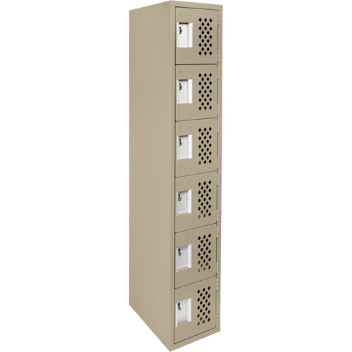 Petit casier perfor&eacute; Clean-Line, 6 niveaux, 15" x 72" x 12", Acier CSL Industriel Inc.