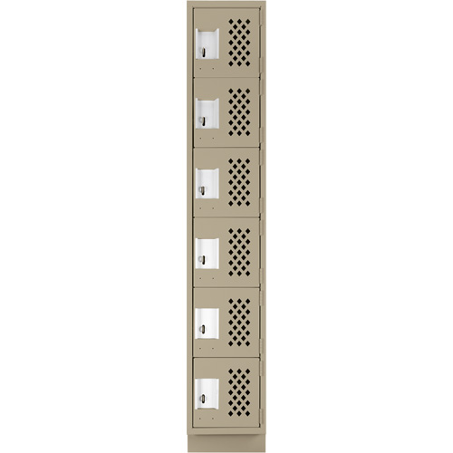 Petit casier perfor&eacute; Clean-Line, 6 niveaux, 15" x 72" x 12", Acier CSL Industriel Inc.