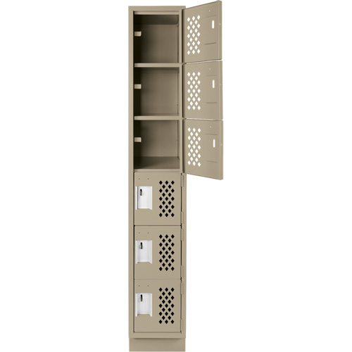 Petit casier perfor&eacute; Clean-Line, 6 niveaux, 15" x 72" x 12", Acier CSL Industriel Inc.