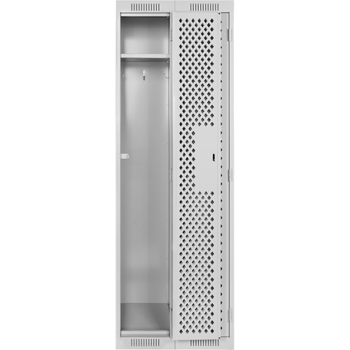 Casiers Clean Line, Bloc de 2, 24" x 15" x 72", Acier, Gris, Rivet (assembl&eacute;), Perfor&eacute; CSL Industriel Inc.