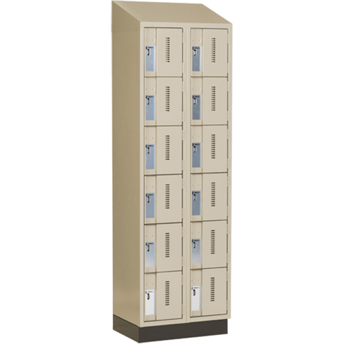 Casiers robustes Concorde, 6 niveaux, Bloc de 2, 24" x 18" x 82", Acier, Beige, Soud&eacute; (assembl&eacute;) CSL Industriel Inc.