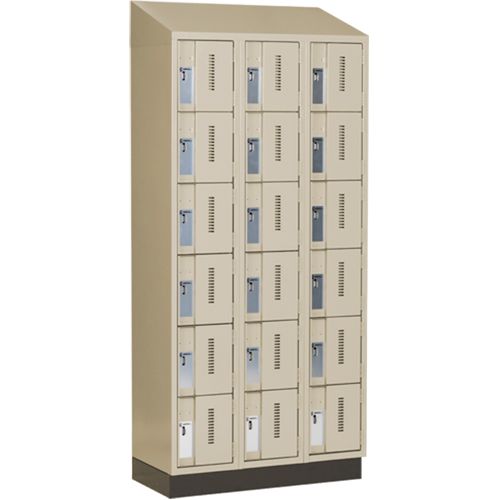 Concorde Heavy-Duty Lockers, 6 -tier, Bank of 3, 36" x 18" x 82", Steel, Beige, Welded (Assembled) CSL Industriel Inc.