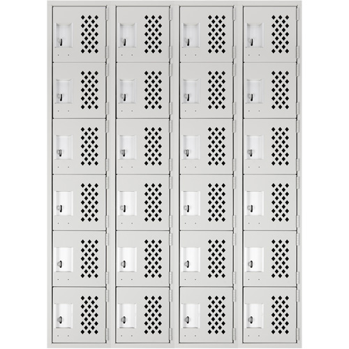 Clean Line Lockerettes, 6 -tier, Bank of 4, 18" x 72" x 12", Steel CSL Industriel Inc.