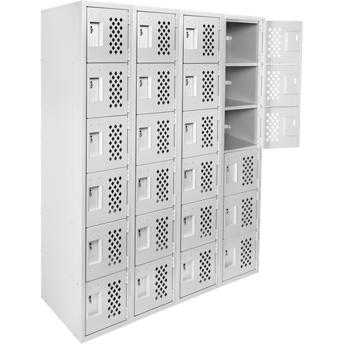 Clean Line Lockerettes, 6 -tier, Bank of 4, 18" x 72" x 12", Steel CSL Industriel Inc.