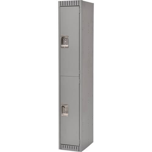 Lockers, 2 -tier, 12" x 18" x 72", Steel, Grey, Rivet (Assembled) CSL Industriel Inc.
