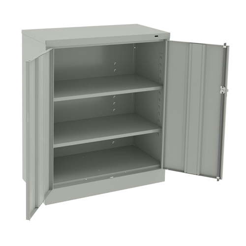 Counter High Cabinet, Steel, 2 Shelves, 42" H x 36" W x 18" D, Light Grey CSL Industriel Inc.